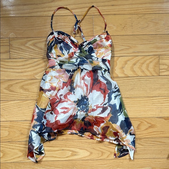 Abercrombie & Fitch Tops - Vintage Y2K Abercrombie & Fitch Floral Top Straps Needs Repair As Is